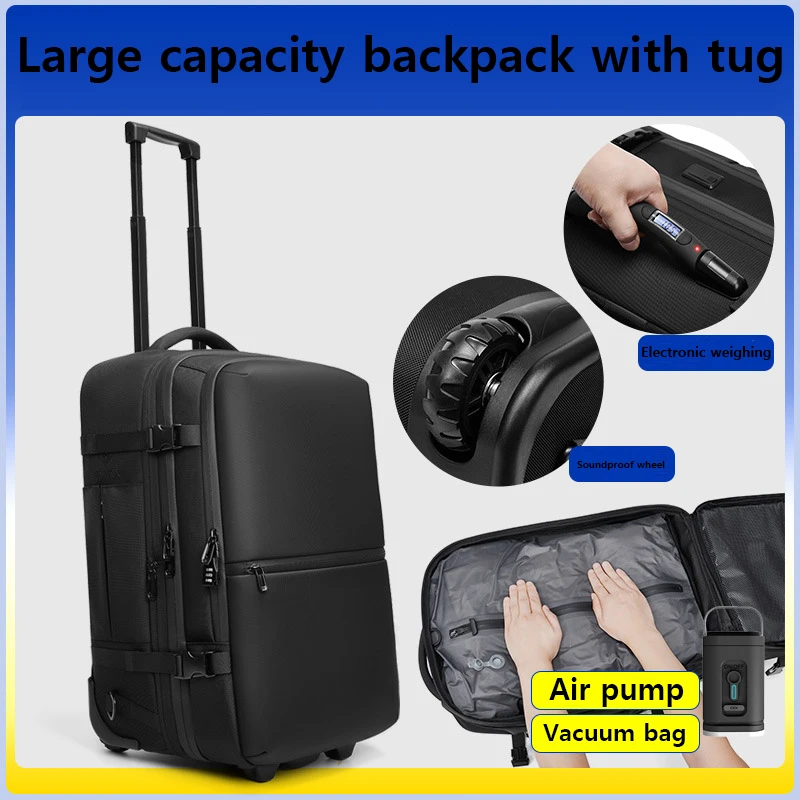 35L Anti-Theft Travel Business Commuting Trolley Backpack New Compressed Storage Men's And Women's Suitcase Style