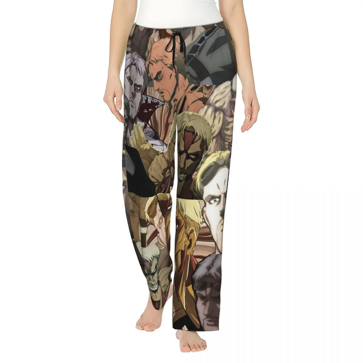 

Custom Anime Attack On Titan Reiner Braun Women Pajama Pants Lounge Sleep Sleepwear Bottoms with Pockets