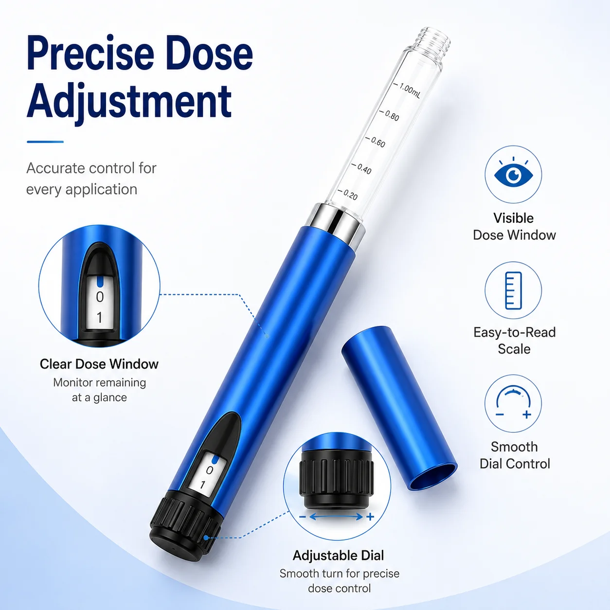Reusable Magic Pen Peptide V2 Injector Multicolor Beauty Dosing Pen Professional Wrinkle Removal Beauty Injection Tool