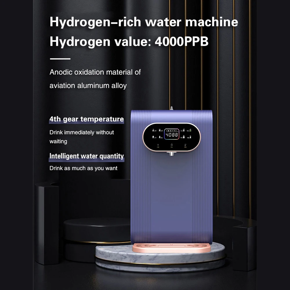 Instant Hot RO Water Dispenser Hydrogen Water Generator with SPE and PEM Technology,3 Modes Make Hydrogen Content up to 4000ppb