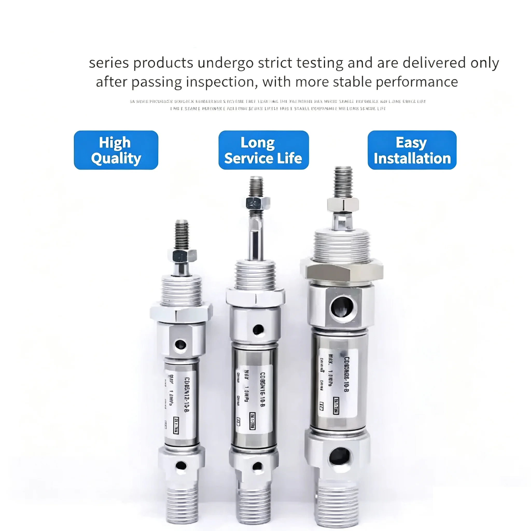 Standard Single Rod Mini Cylinder Double Acting Stroke 10-225mm CD85N/C85N10 12 16 20 25 ISO Standards Pneumatic Air
