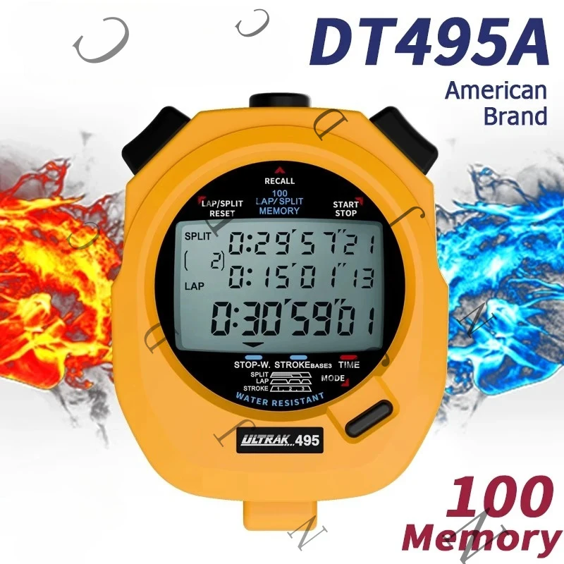 DT495B Three Rows Of Stopwatch Competition Special Referee Waterproof