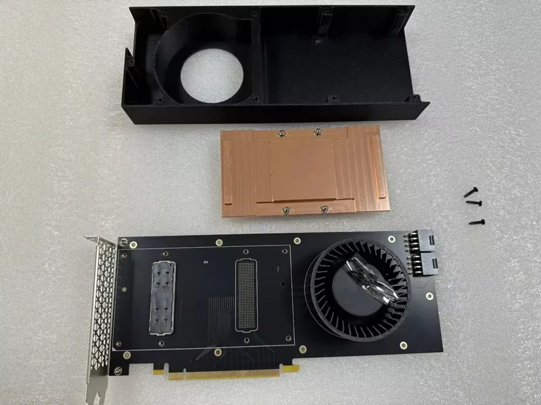 V100 SXM2 32g 16g To PCIE Adapter Card to PCIE Adapter Board Pure Copper Cooling Turbofan