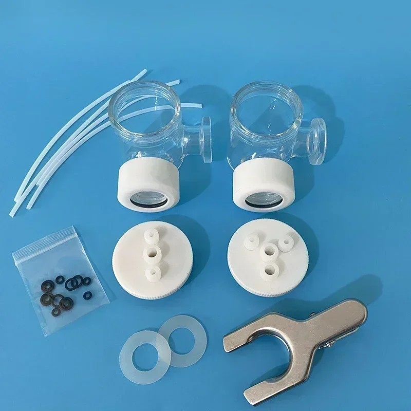 

H-type replaceable membrane sealed electrolytic cell/spectral photoelectrochemical cell quartz window reactor