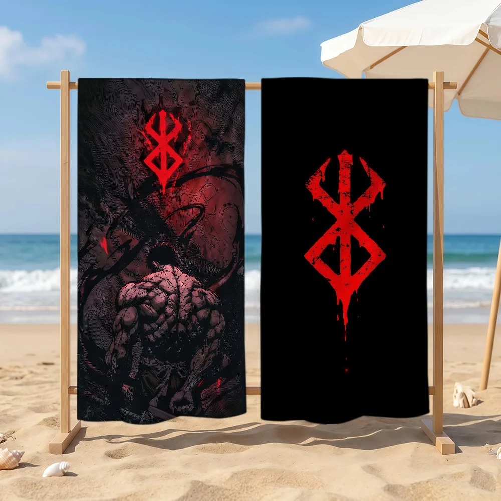 Anime B-Berserk Towel Sports Quick Dry Travel Camping Sandproof Soft Light Large Beach Towel