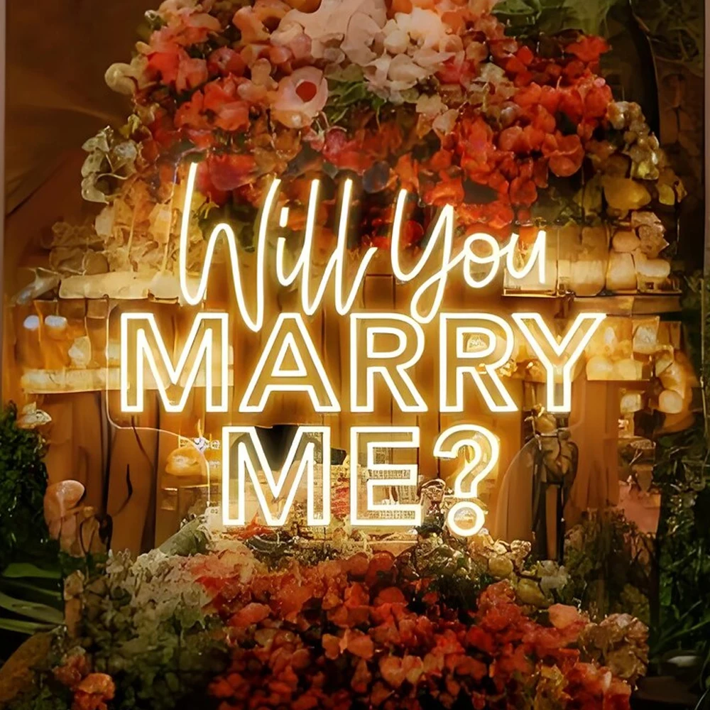Custom Neon Sign Acrylic LED Neon Sign Personalized Decoration Neon Sign for Wedding Party Anniversary Engagement Wall Signs