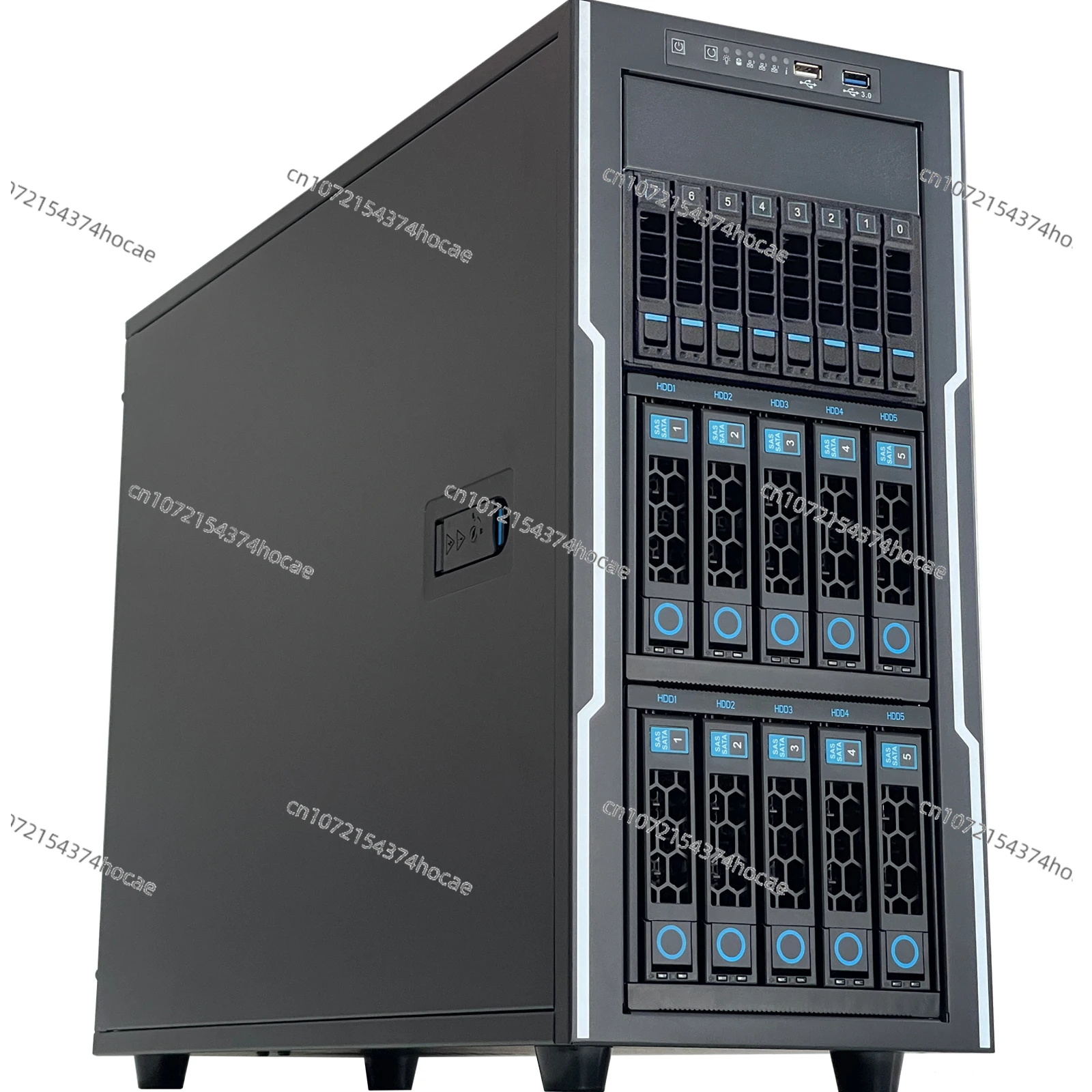 

X99 Dual-Channel Desktop Motherboard Case | Water-Cooling Tower Server | 9-Bay Optical Drive Bay