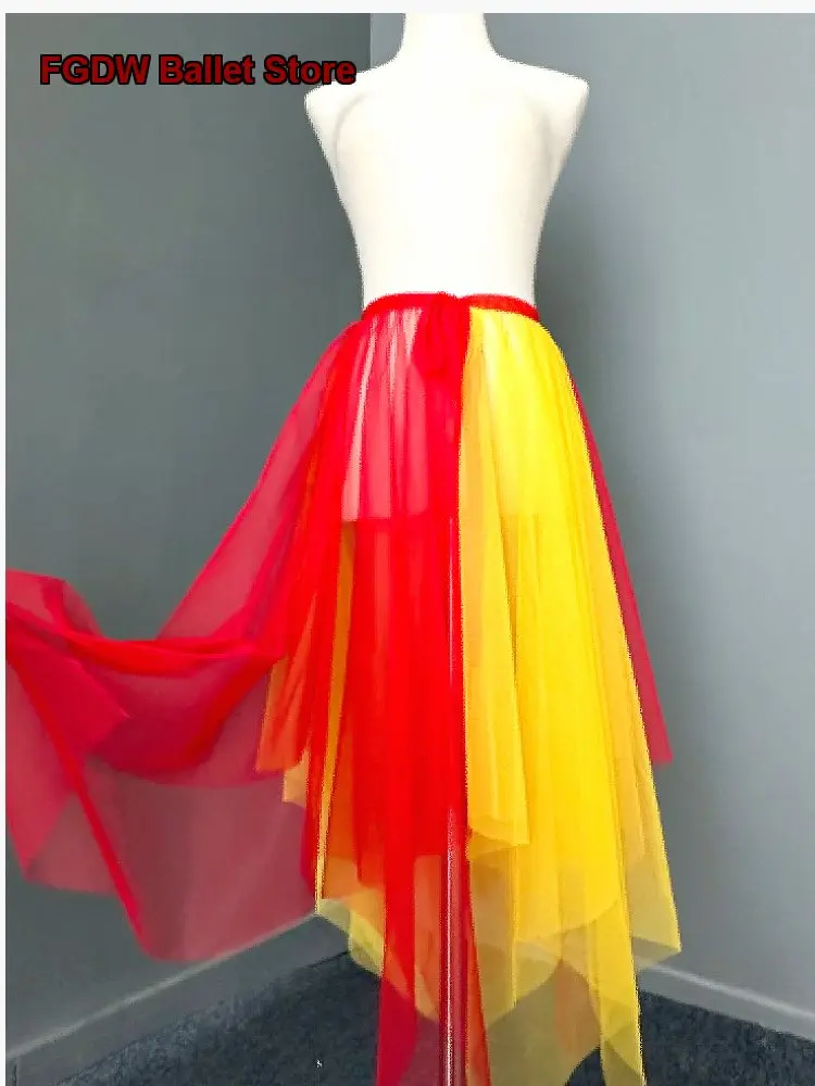 Women's 2022 Dreamy Mesh A-Line Irregular Half Skirt