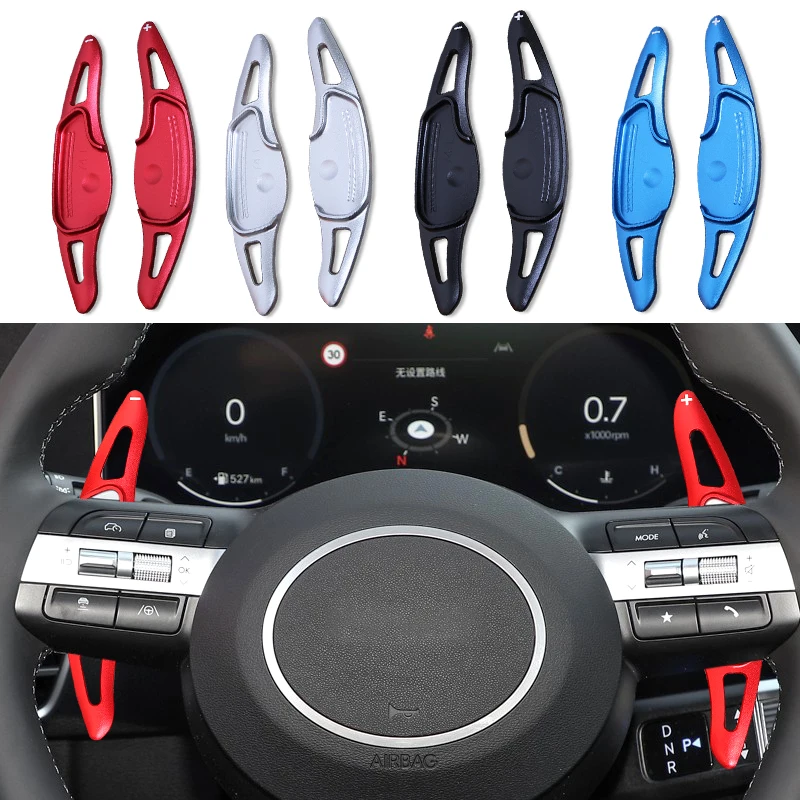 

For Hyundai Sonata 2024 N line Tucson HEV 2025 Aluminum Alloy Car Steering Wheel Paddle Shifter DSG Stickers Accessories