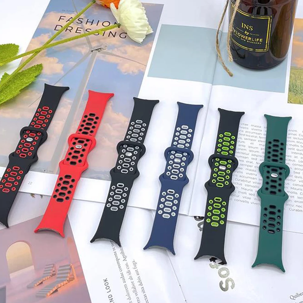 Band For Google Pixel Watch Strap Soft Silicone Sport Breathable Bracelet Replacement Smartwatch Wrist Belt Pixel Watch Active