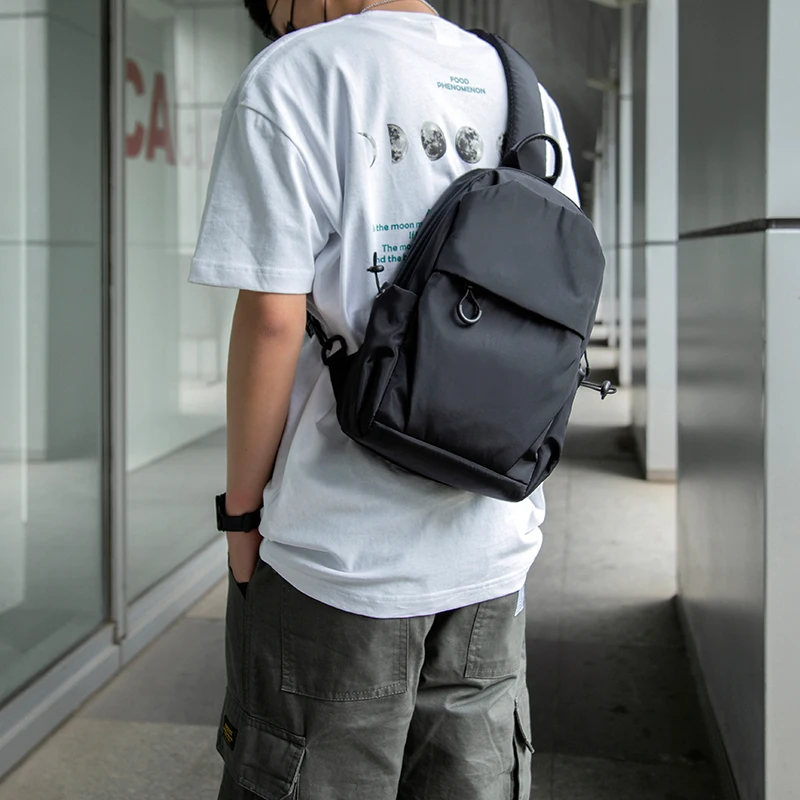 

Casual Men Chest Bag Oxford Waterproof Shoulder Bag High Quality Crossbody Bag Cycling Small Backpack Messenger Backpacks