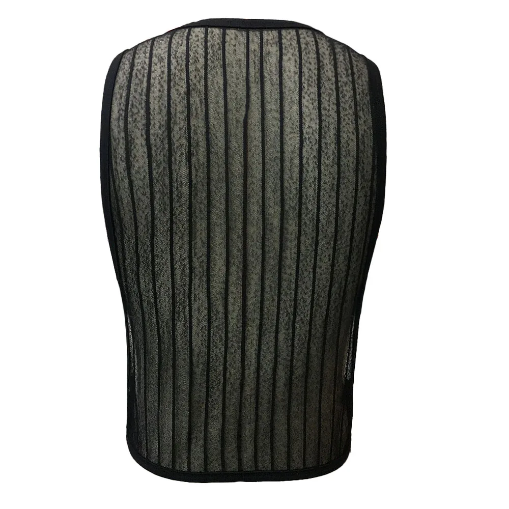 Men\'s Transparent Mesh GYM Vest 2024 Summer New Sexy Perspective Mesh Sports Fitness Sleeveless Top Casual Men\'s Clothing