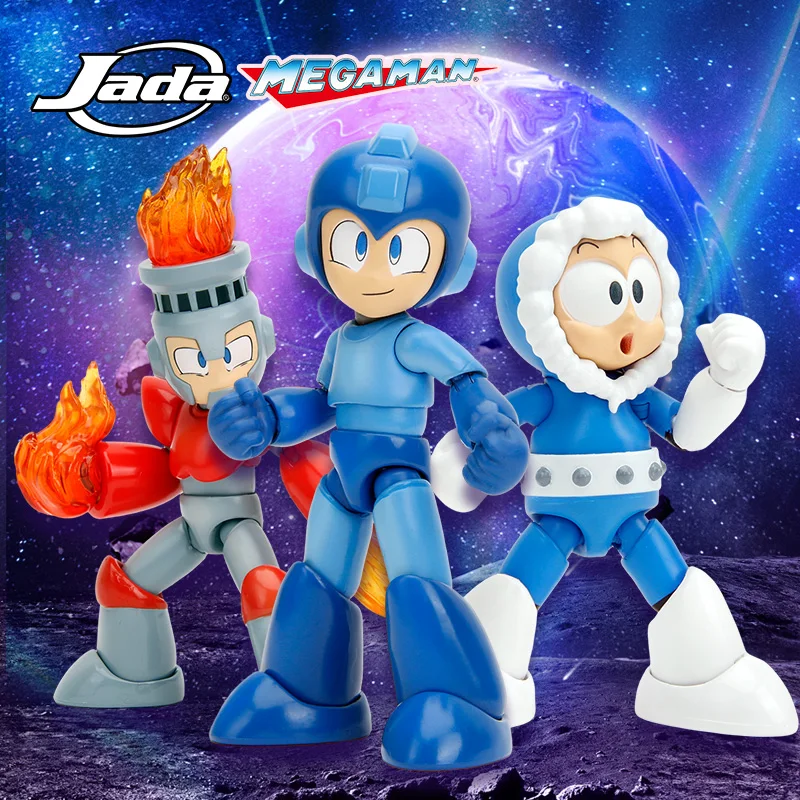 Genuine 1/12 Rockman Flame Man Frozen Man Anime Peripheral Model Gk Toy Doll Collection Decoration Children Birthday Gift