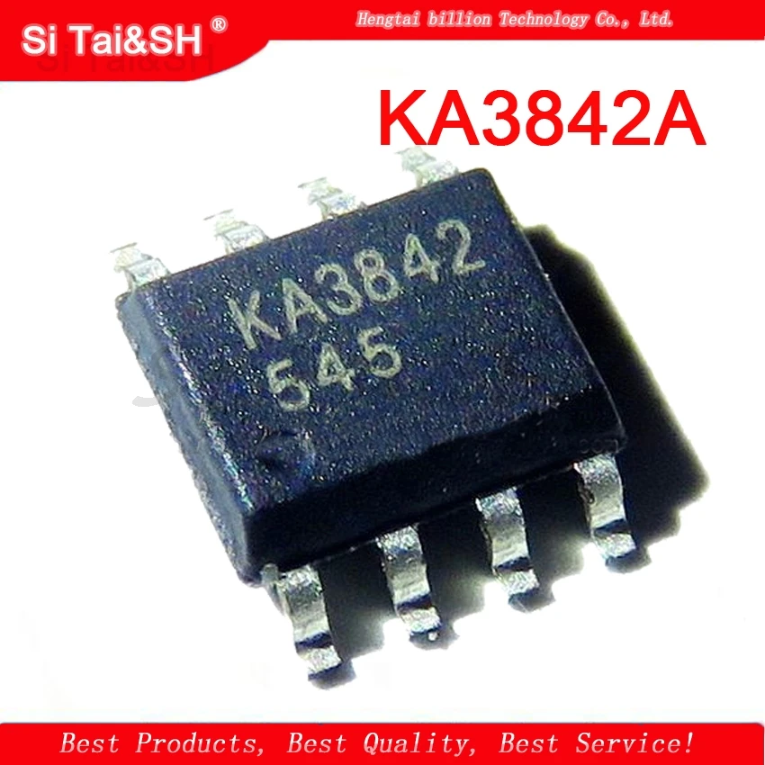 10PCS KA3842 KA3842A UC3842AN 3842  SOP-8