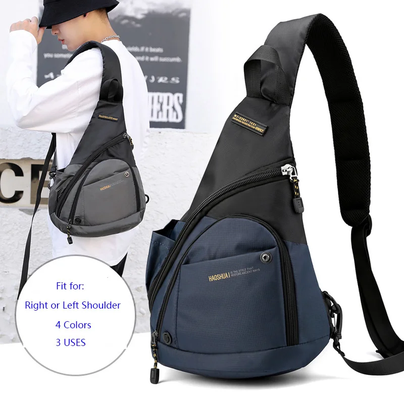 

Fashion Nylon Sling Backpack Rucksack for Men Shoulder Cross body Chest Bag Military Travel Male Messenger Daypack Knapsack