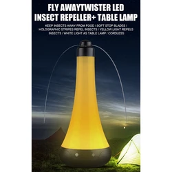 Fly Fans For Tables Fly Repellent Fan Indoor Outdoor With Anti Bug Light For Picnic, Party, Restaurant,And BBQ Durable