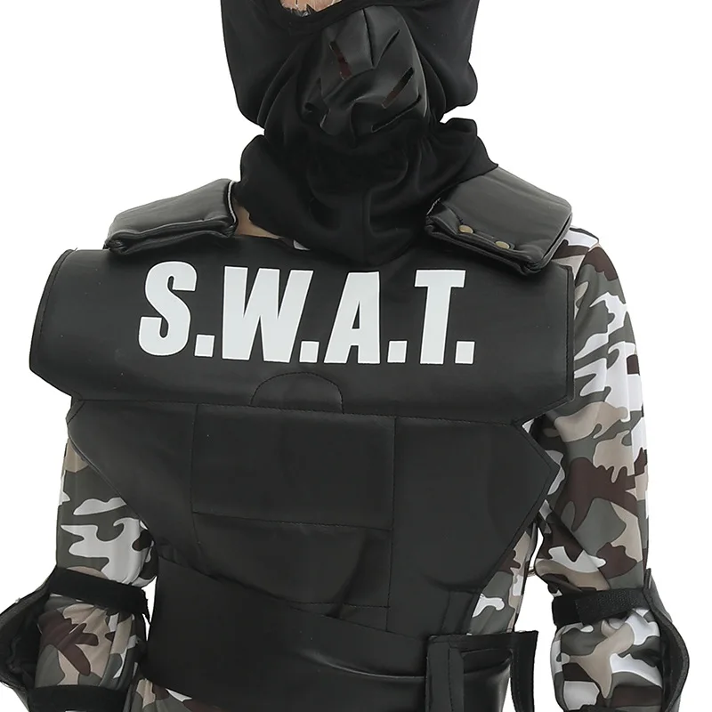 Divertido Disfraz de Camuflaje de Counter-Strike para Niños, para Fiestas de Halloween, Accesorios de Escenario y Actuaciones
