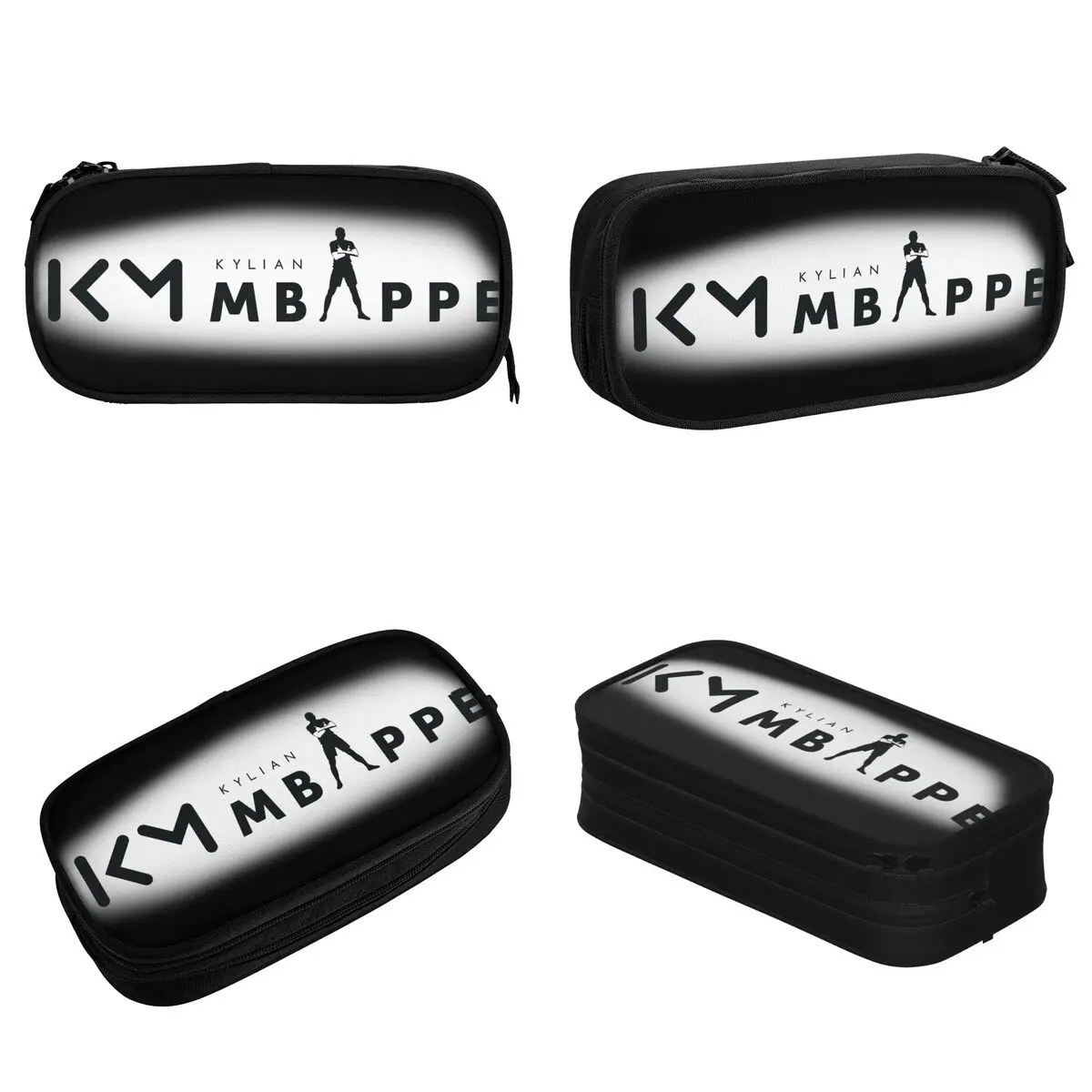 Football KM Mbappe Pencil Case Double Layer Large-capacity For School Soccer Pencil Case Stationery Suprise Gift