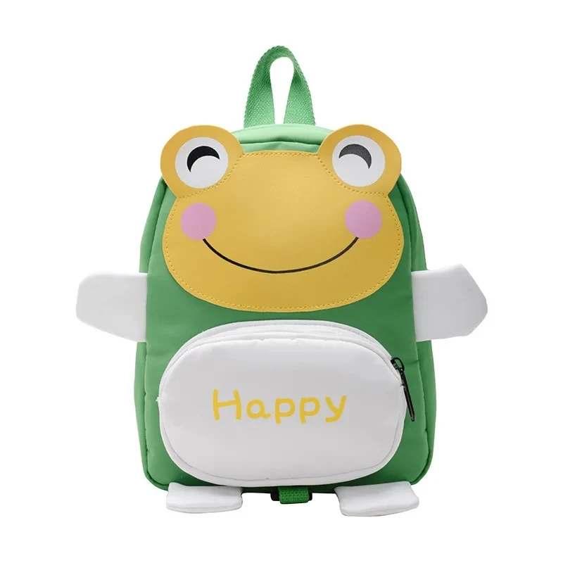 Cute Cartoon Little Frog Pattern School Bag para crianças, Anti-Lost Backpack, Kindergarten Baby Bag, Sac