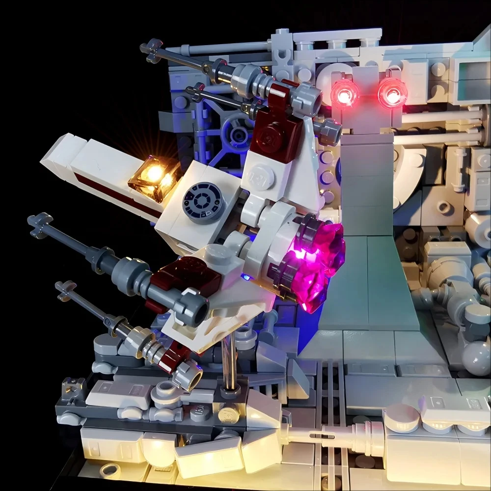 BRIXSPARK LED-Beleuchtungsset für Lego 75329 MOC-Bausteine, USB-DIY-Beleuchtungsset für Lego-Modelle, Modellbausteine nicht im Lieferumfang enthalten