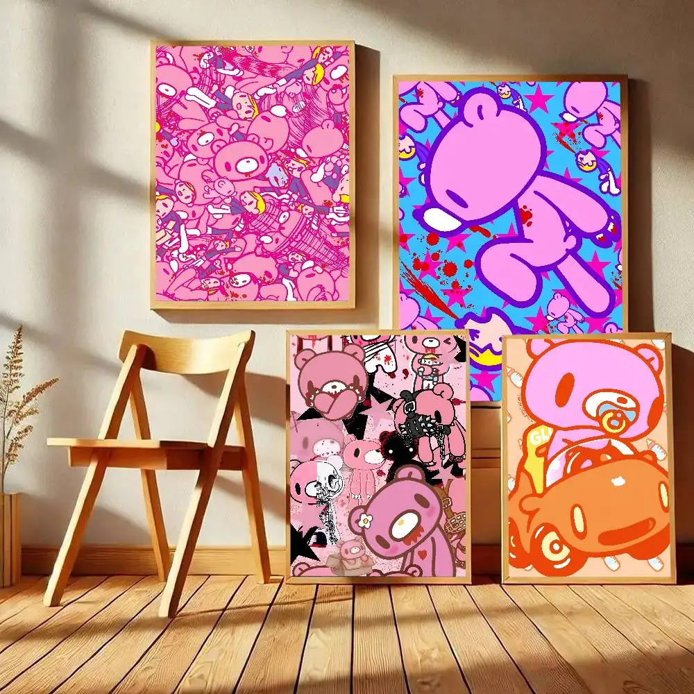Cartoon G-Gloomy Bear Poster Art With Prints Home Bedroom Living Room Decoration Gift