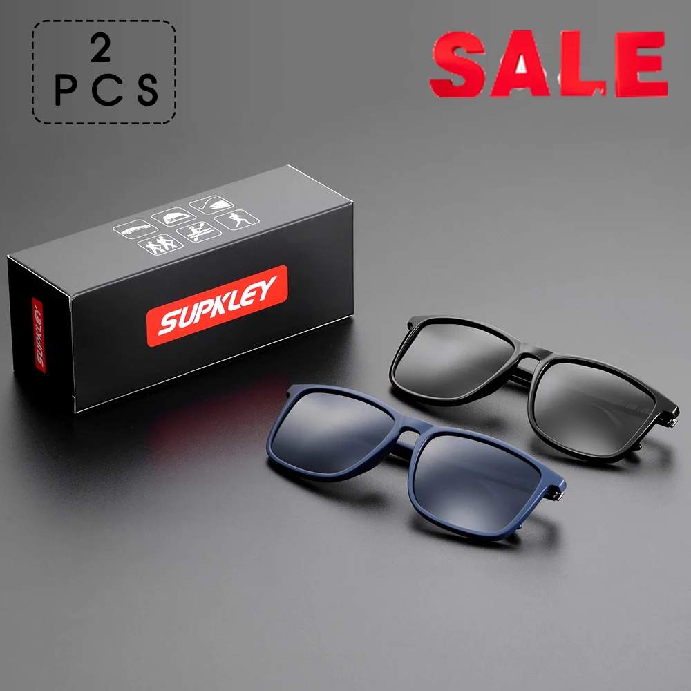 Supkley sport sonnenbrille für männer polarisiert bequem tragen quadratische sonnenbrille männliche leichte brillen accessoire mit origina 3