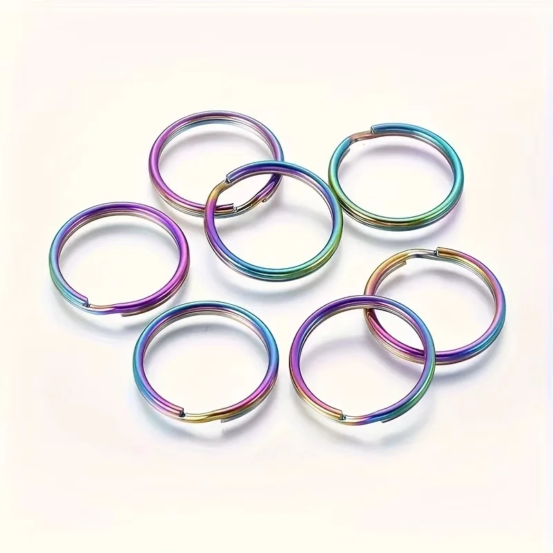 Llaveros Desmontables Multicolores de Acero Inoxidable 304 de 8 Piezas, Anillos para Llaves Creativos para Colgar al Aire Libre