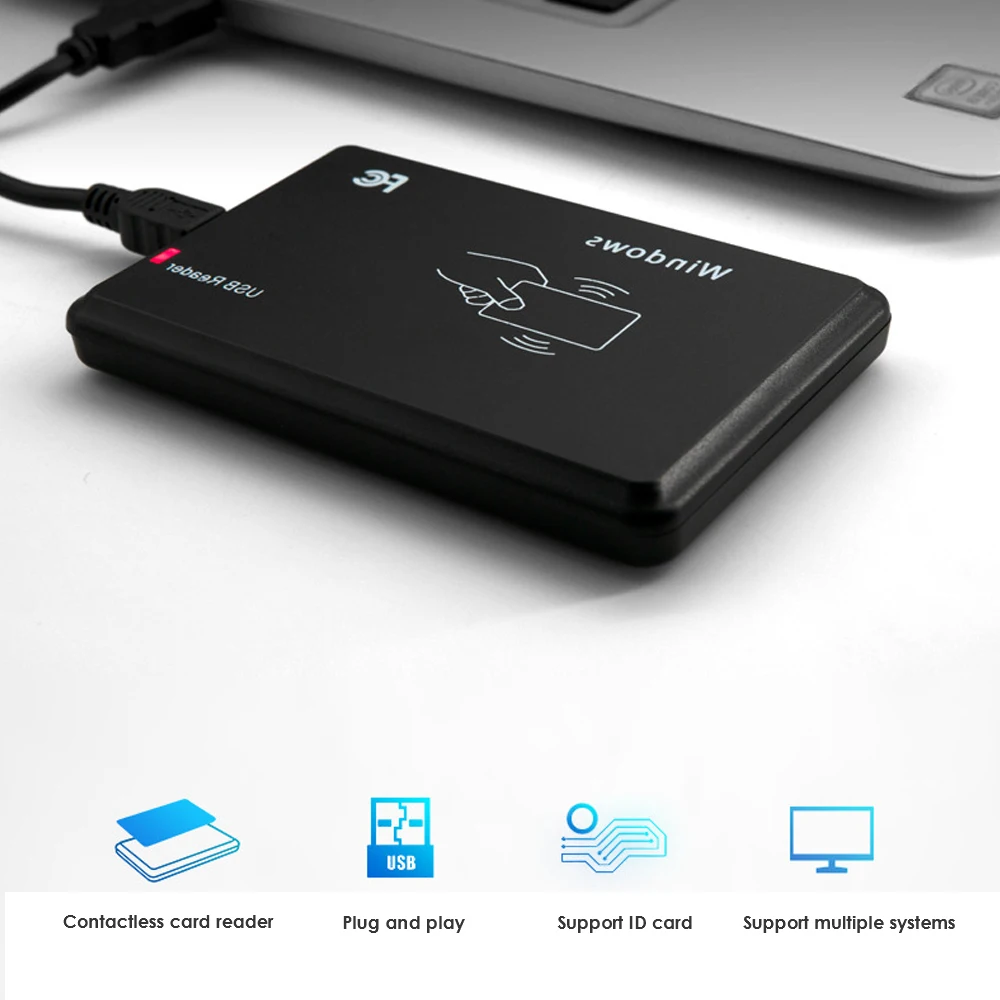 Smart RFID Card Reader 125KHz 13.56MHz ID IC Dual Frequency Access Control Encrypted Programmer Reader With USB Interface