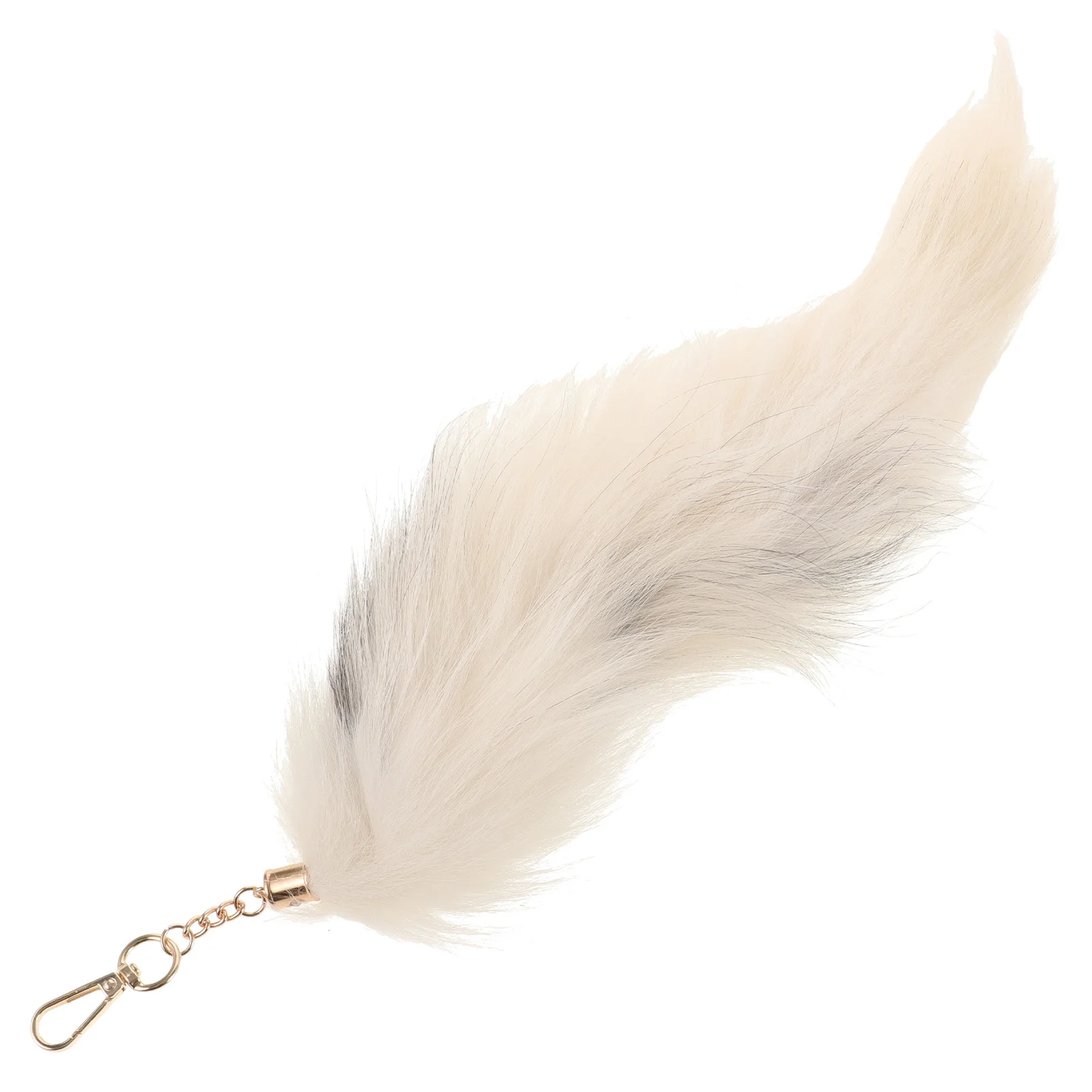 Chaveiro de cauda de animal, pingente de imitação de cauda longa e macia, decoração suspensa para chaves de bolsa, pingente de espelho de carro