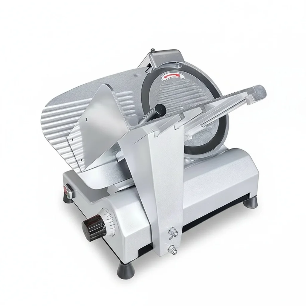 

Commercial Deli Meat Cheese Ham Slicer With Chrome-Plated Carbon Steel Blade For Food Chopping And Serving