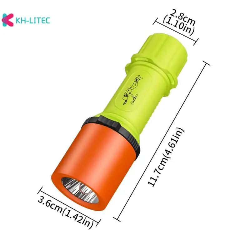 New LED flashlight CREE T6 LED Waterproof underwater scuba Dive Diving Flashlight Torch light lamp for diving light