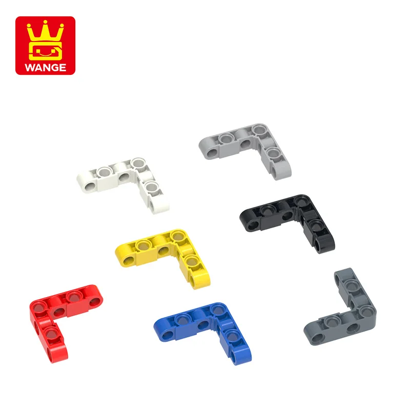 20Pcs/lot NO.9686W 1x4 Right Angle Steering with 7Holes Block Moc Color Accessories Compatible with Brick DIY Children's Toy