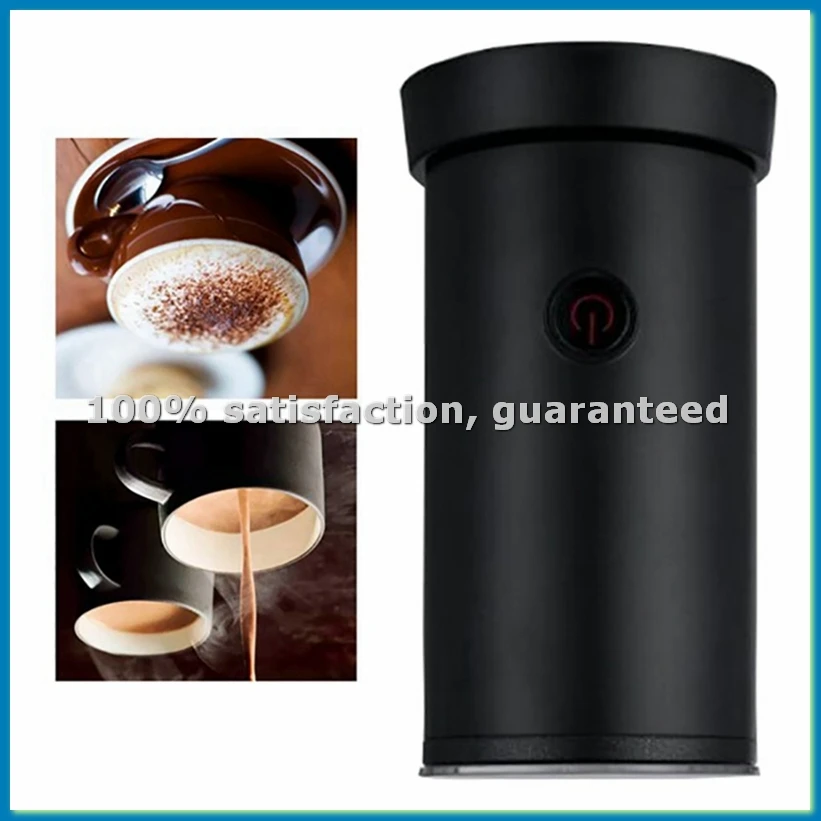 Household Electric Milk Frothers Machine Chocolate Mixer Cappuccino Coffee Latte Mixer Portable Blender - Black EU Plug-FS