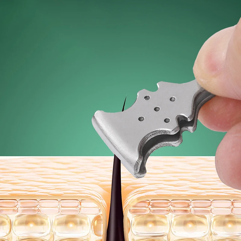 Pinzette di precisione in acciaio inossidabile per barba, baffi e sopracciglia, strumento multifunzionale per la depilazione con finitura elegante