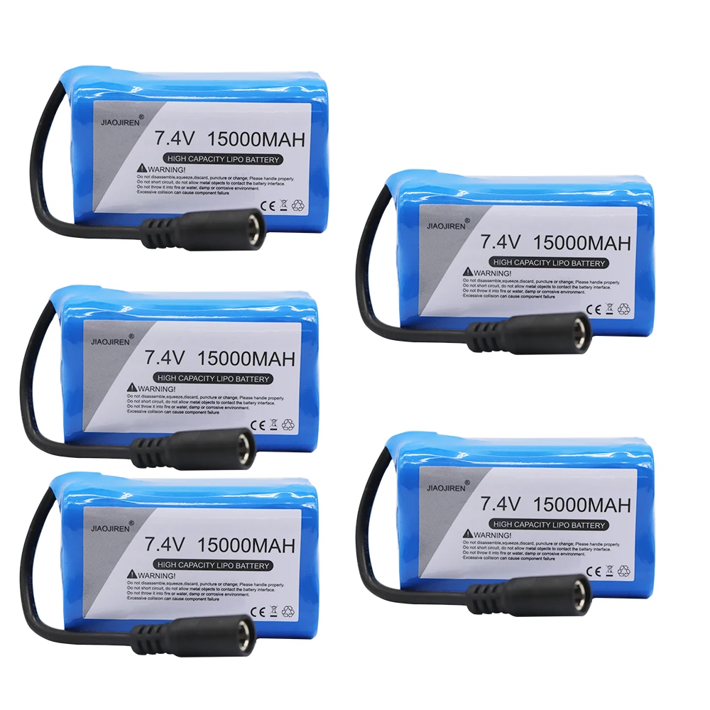 

Rechargeable lipo battery 7.4V 15000mah for T188 T888 2011-5 Remote Control toys Fish Finder Fishing Bait Boat Parts