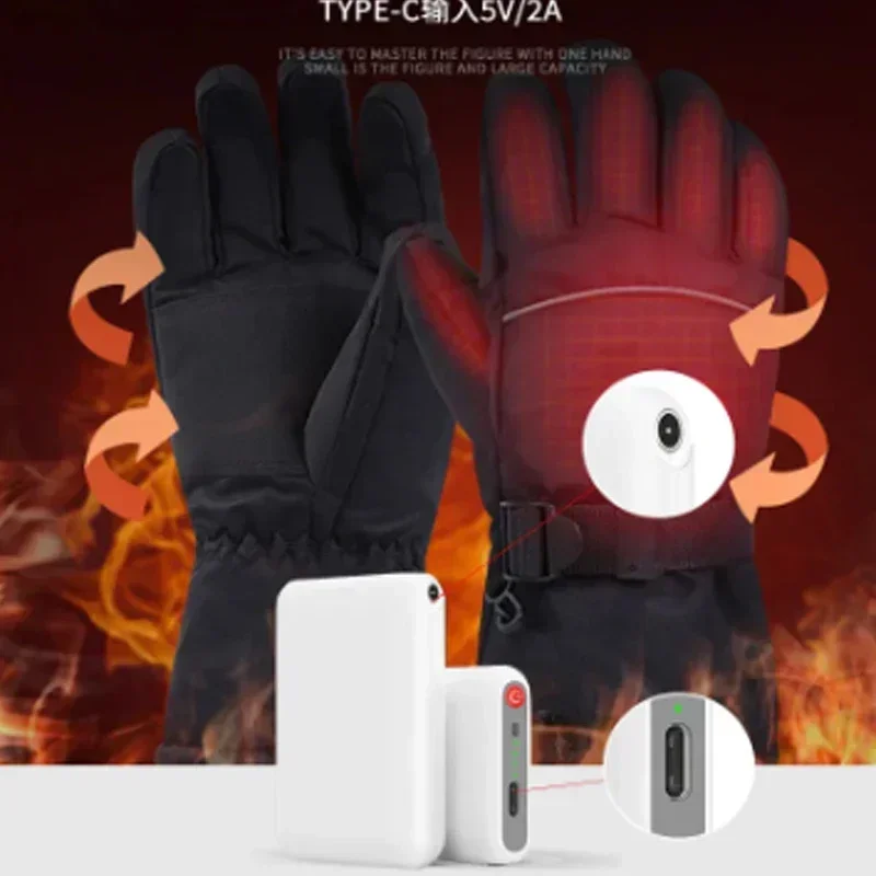 Packs de batteries li-polymère de Type C 2A, chaussettes chauffantes d'hiver, Batteries avec USB pour gants chauds, vêtements, chapeau, chargeur Portable, batterie externe