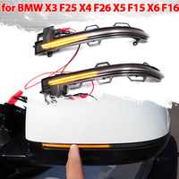 Dynamic Black LED Turn Signal Light Sequential Rearview Mirror Light For BMW X3 F25 X4 F26 X5 F15 X6 F16 2014-2018 Acessorios