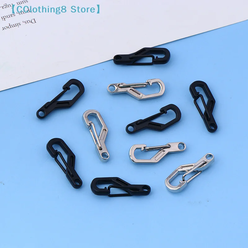 10Pcs Mini Zinc Alloy Carabiner Keychain Camping Gadgets EDC Survival Equipment Snap Hook Climbing Keychain【AliS8】