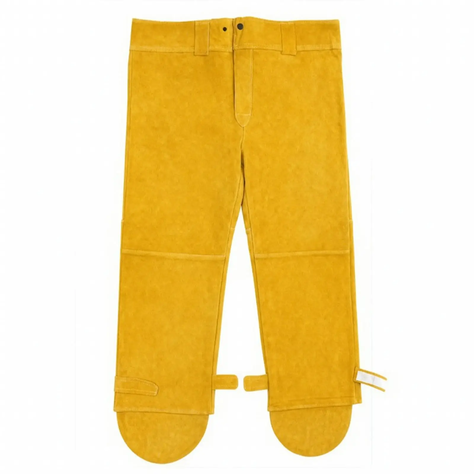 Protective Welding Pants Cowhide Leather Work Trousers for High Heat Environments with Front Fly and Belt Loops