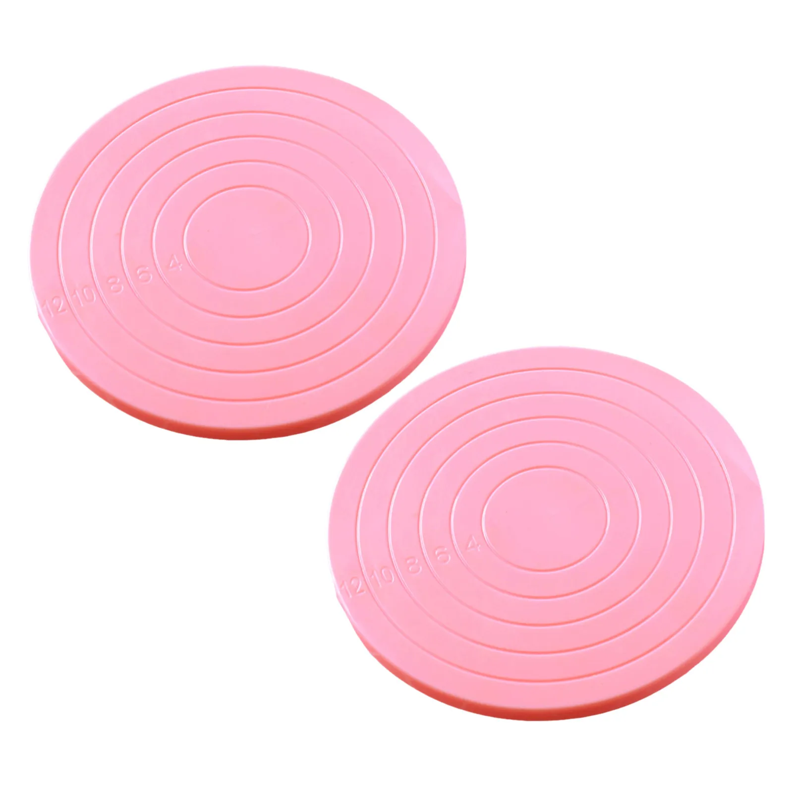 2Pcs Cake Turntable Plastic 5.5inch Revolving Platform Smooth Rotating Stand Cake Decorating for Cookie Cupcake Fondant