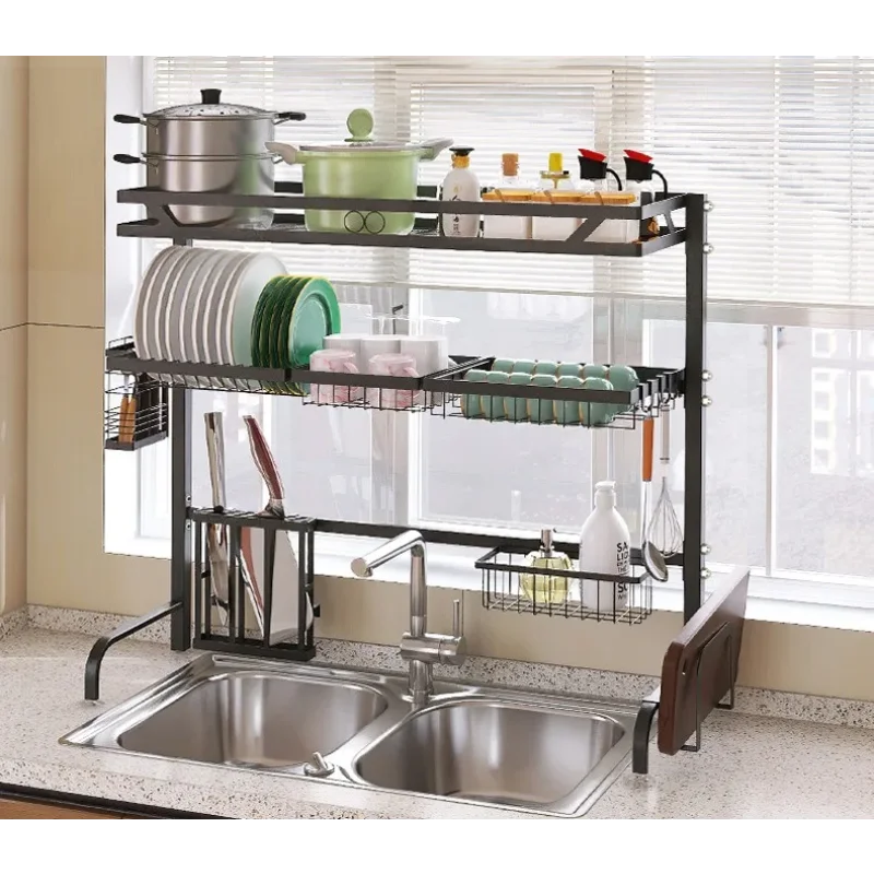 تخفيض السعر بيع المنزلية الحائط الكربون الصلب أدوات المائدة رف مساحة كبيرة أجهزة المطبخ تخزين الرف رفوف التوابل