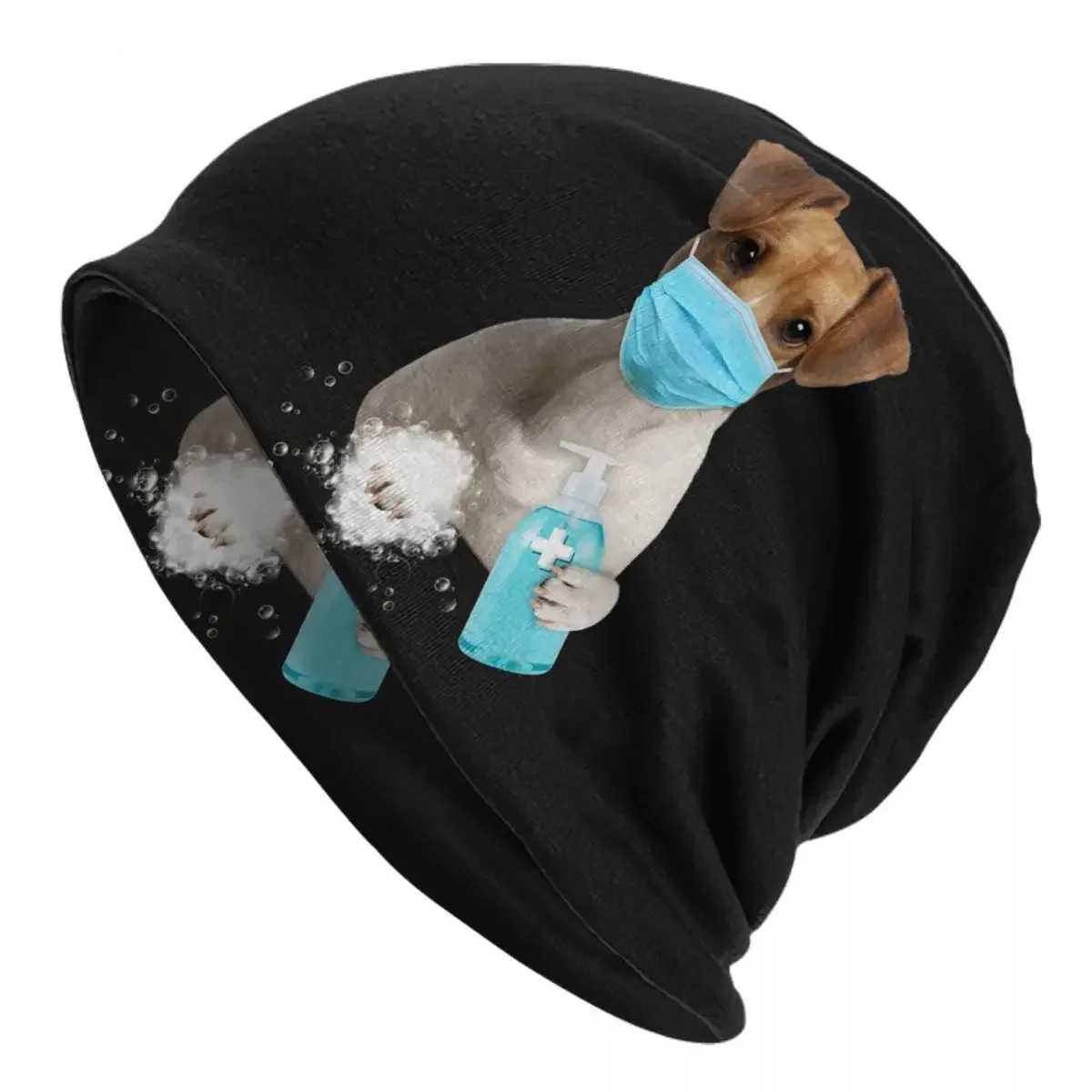 Jack Russell Terrier Face Mask Skullies Beanies Caps Unisex Streetwear Winter Knit Hat Adult Dog Nose Pet Animal Bonnet Hats