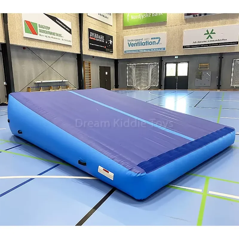 Inflatable Gymnastics Wedge Mat Triangle Tumbling Ramp for Training Protective Floor Equipment Air Track Cushion for Kids Air