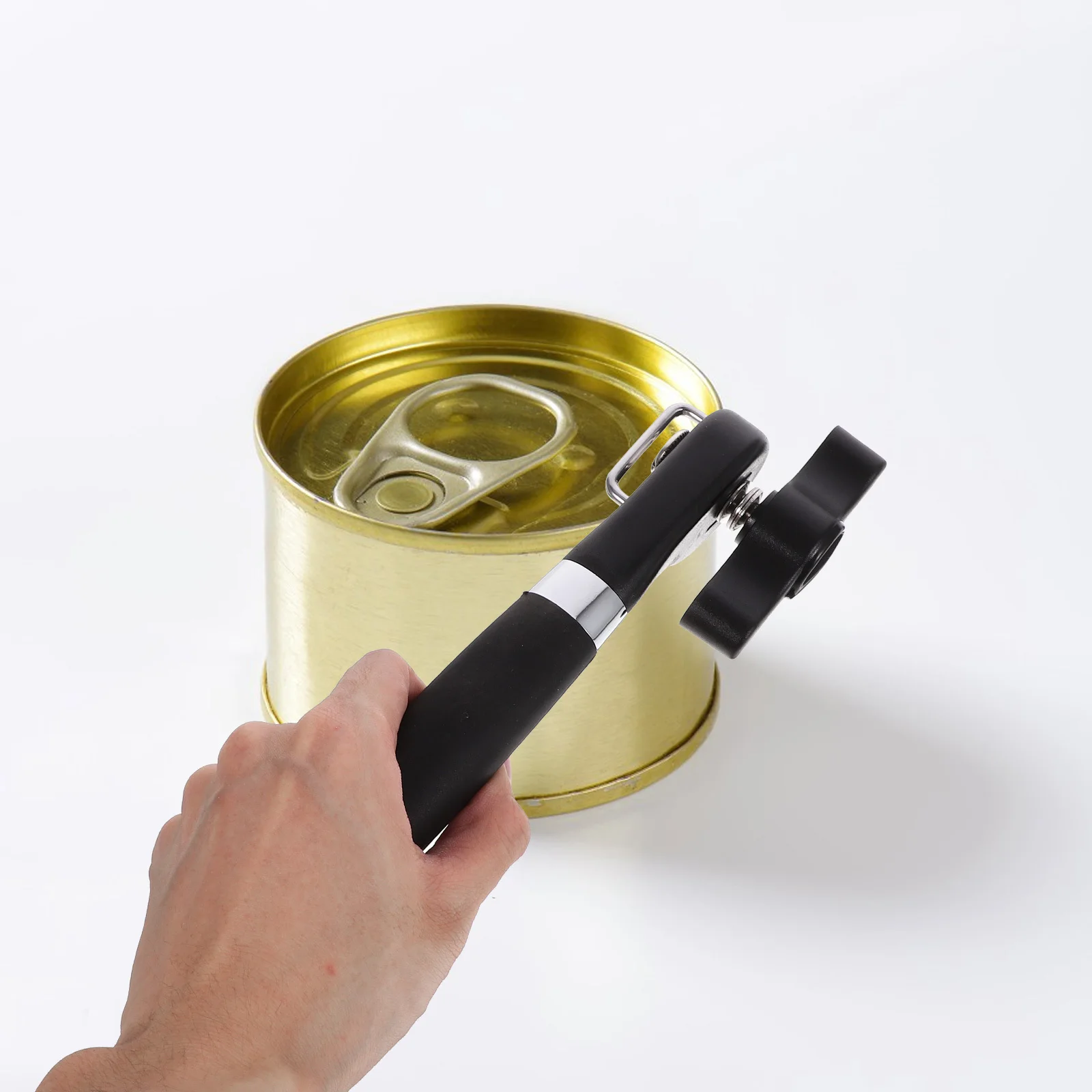 

1pc Can Opener Stainless Steel Multi-Function Bottle Opener Portable Compact Design For Outdoor Travel Easy-To-Use