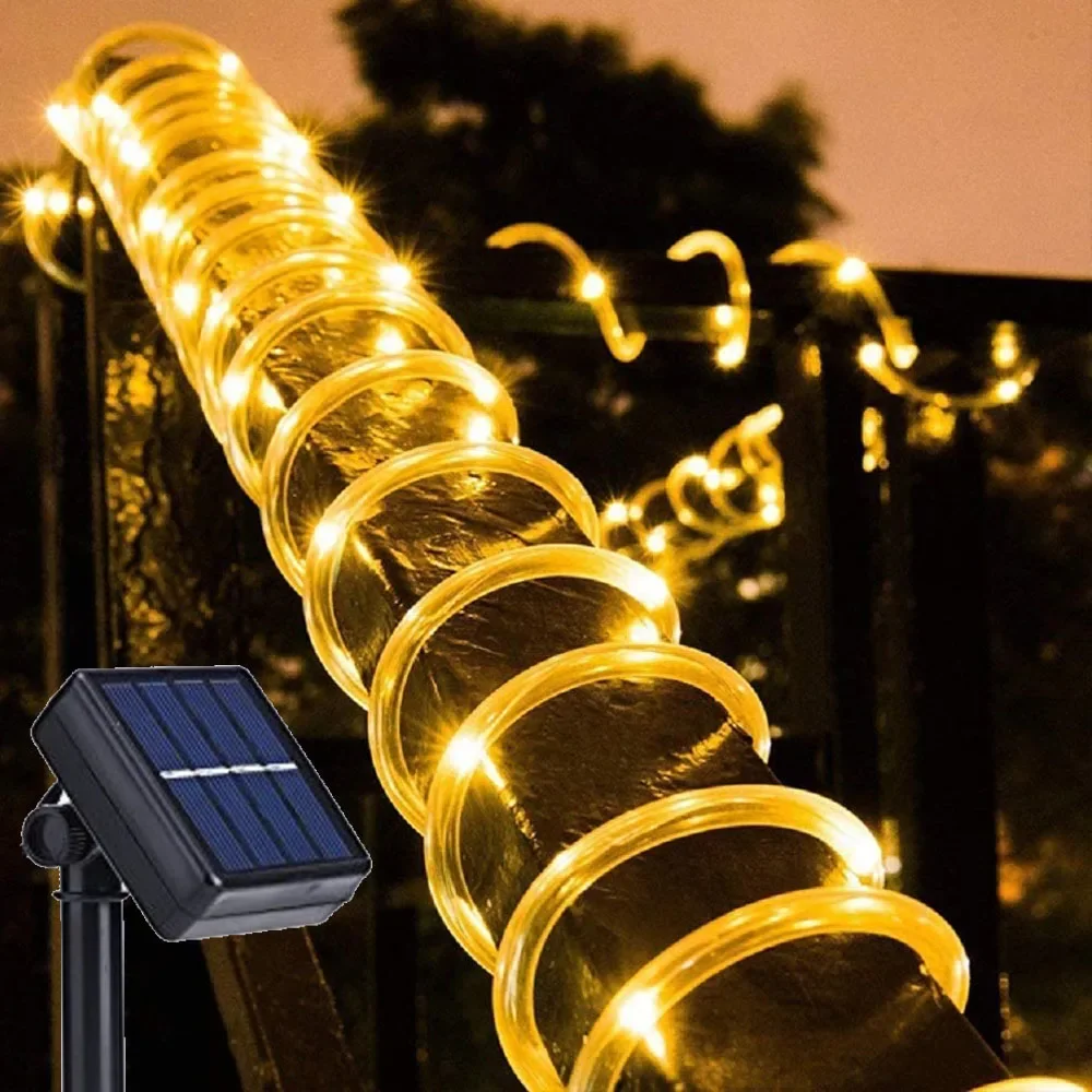 12m 100 LED Outdoor Solar String Light 7M 50LED 8Mode Waterproof Christmas Garland Fairy Light for Garden Decor Solar Power Lamp