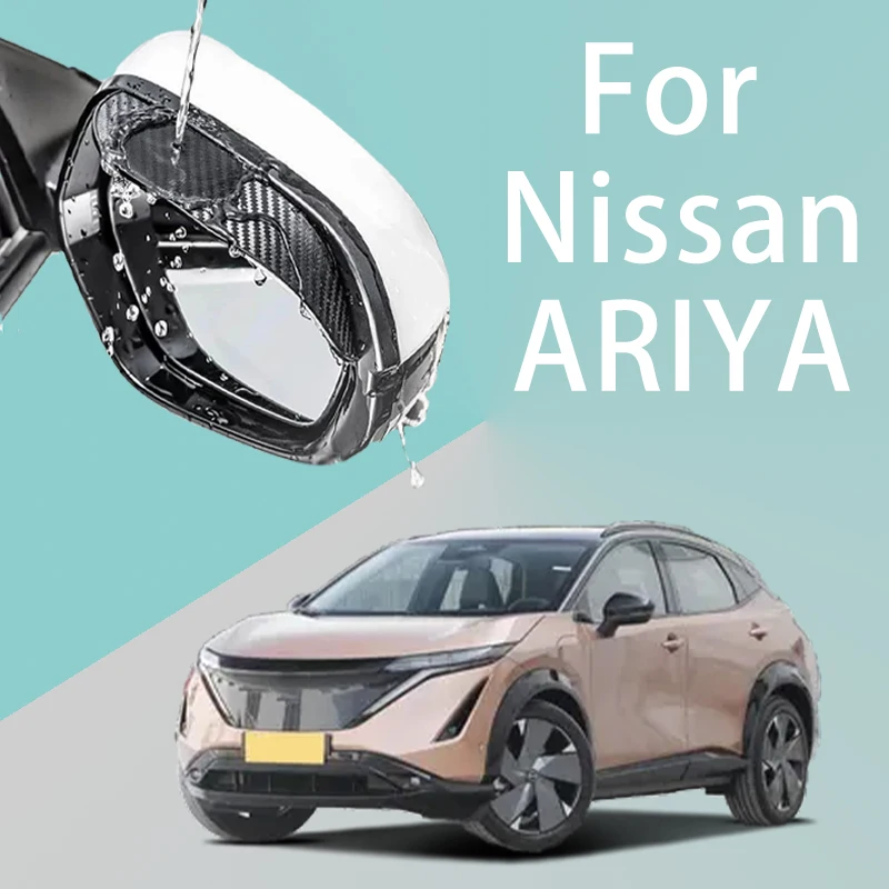 

FOR Nissan ARIYA Car Rearview Mirror Rain Eyebrow Visor Carbon Fiber Side Automotive exterior protection