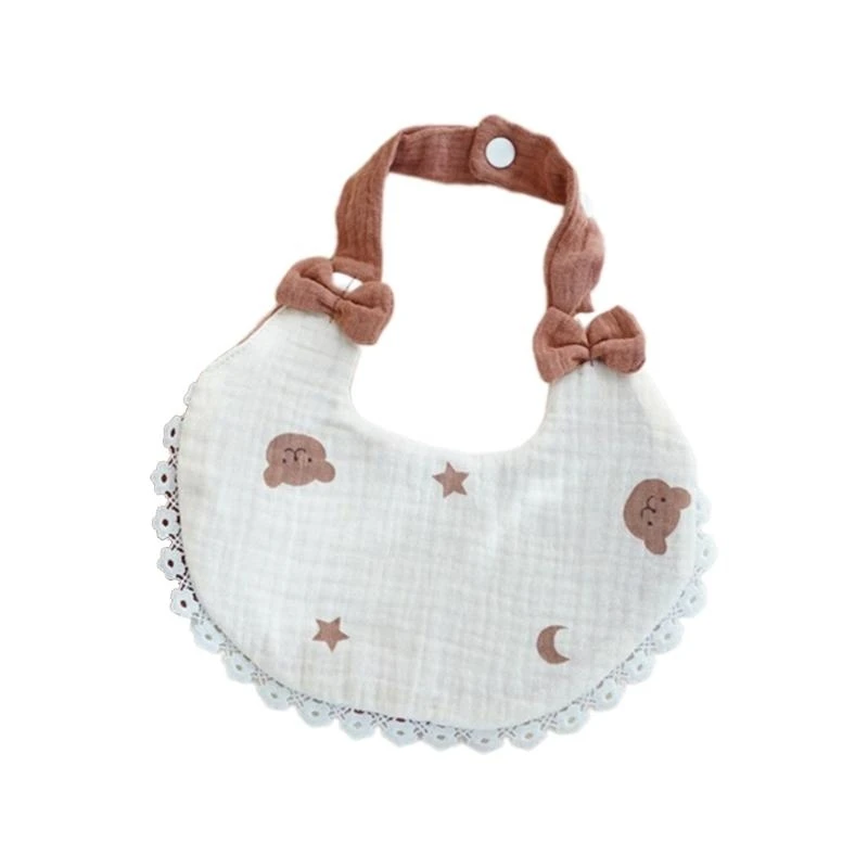 

Printed Bib for Newborns Baby Drooling Bib 6-Layer Burp Cloth Soft and Comfortable Infants Teething Towel Feeding Bib G2TD