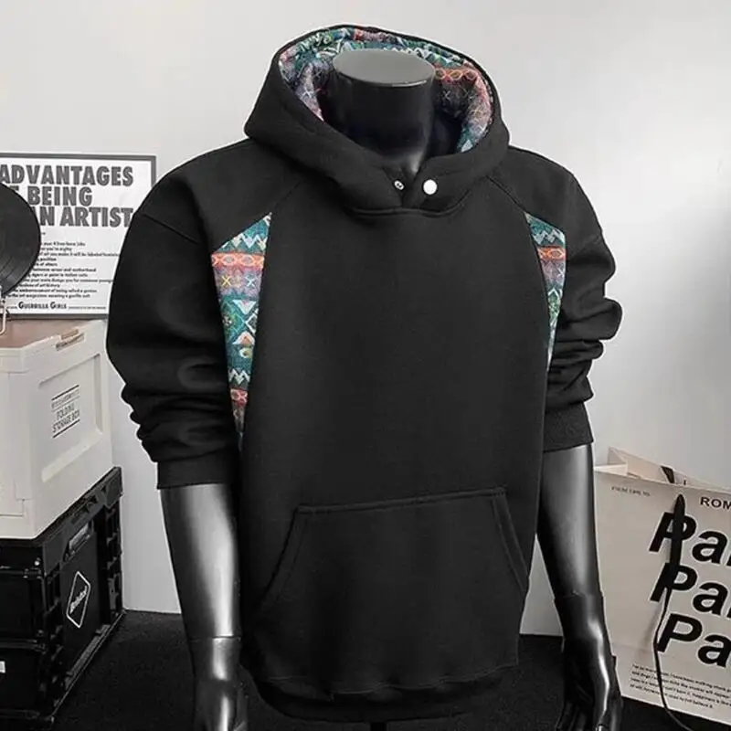 ملابس رجالية سترة قميص ربيع الخريف الملابس موضة Y2K الاتجاه معطف هوديي الترفيه سستة مقنعين ملابس منزلية الشباب الزي جديد #1