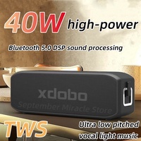 XDOBO Wing 2020 TWS 40W high-power audio Bluetooth speaker BT5.0 subwoofer Type-C USB DSP Sound Soundbar subwoofer sound system