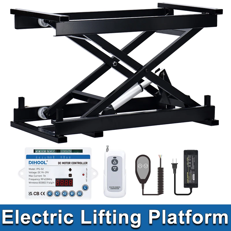 Electric Lifting Platform with WIFI/Hall Controller 60kg/120kg/150kg Load 485mm Stroke Smart Synchronous Table Lifter 24V/12V